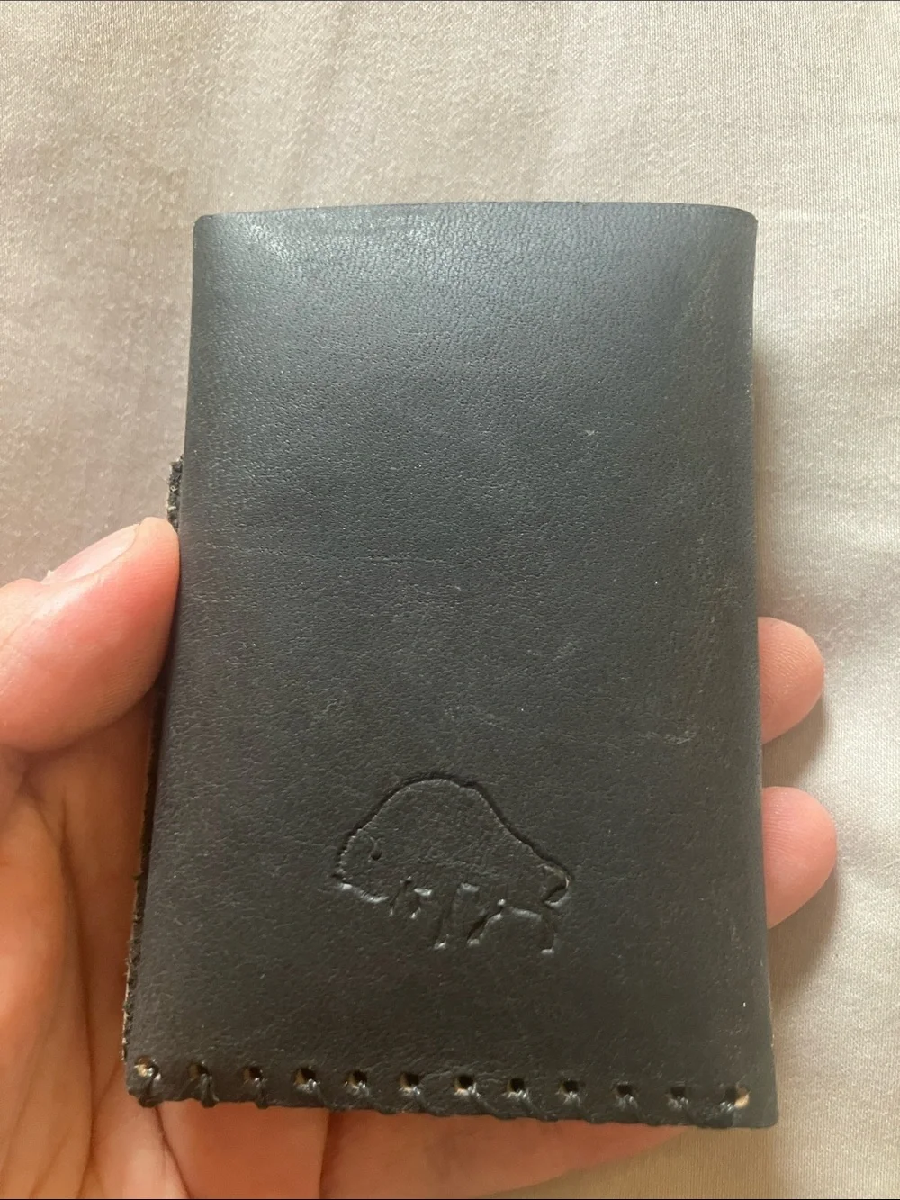 Ezra Arthur No. 2 Card Holder Wallet minimalist leather wallet black